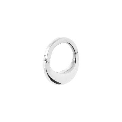 Boucles d'oreilles créoles en argent rhodié
