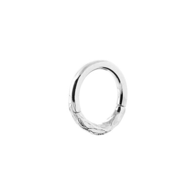 Boucles d'oreilles créoles en argent rhodié