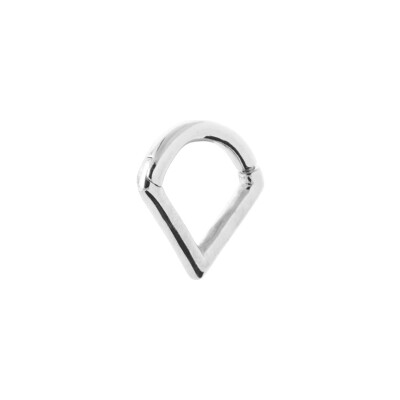 Boucles d'oreilles créoles en argent rhodié