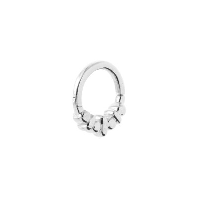 Boucles d'oreilles créoles en argent rhodié