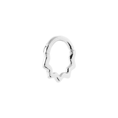 Boucles d'oreilles créoles en argent rhodié