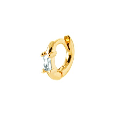 Boucles d'oreilles créoles en plaqué or et oxyde de zirconium