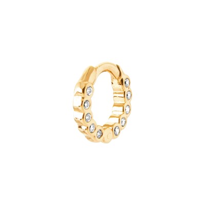Boucles d'oreilles créoles en plaqué or et oxyde de zirconium