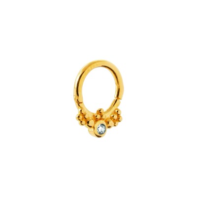 Boucles d'oreilles créoles en plaqué or et oxyde de zirconium