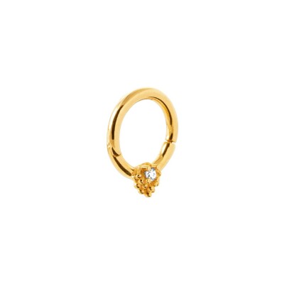 Boucles d'oreilles créoles en plaqué or et oxyde de zirconium