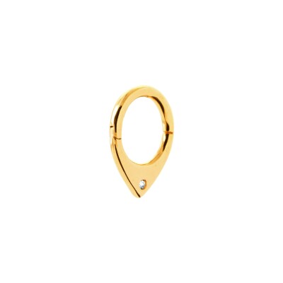 Boucles d'oreilles créoles en plaqué or et oxyde de zirconium