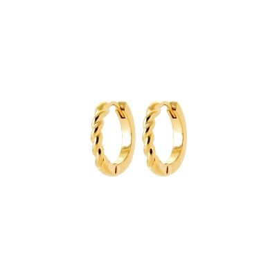 Boucles d'oreilles créoles en plaqué or