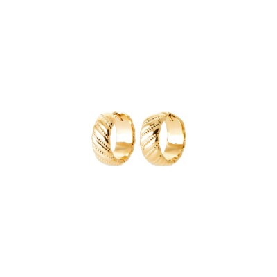 Boucles d'oreilles créoles en plaqué or