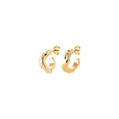 Boucles d'oreilles créoles en plaqué or