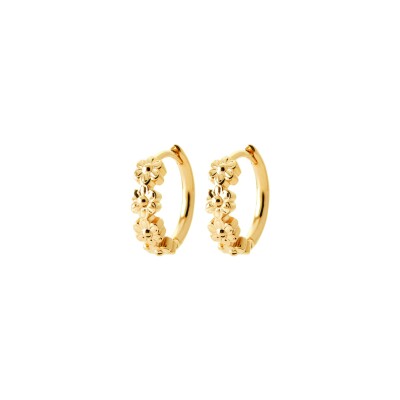 Boucles d'oreilles créoles en plaqué or