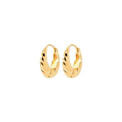 Boucles d'oreilles créoles en plaqué or