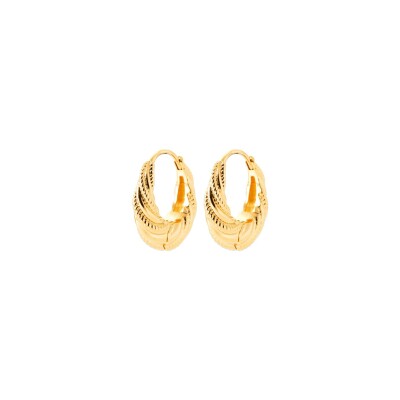Boucles d'oreilles créoles en plaqué or