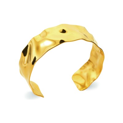 Bracelet jonc en acier pvd doré