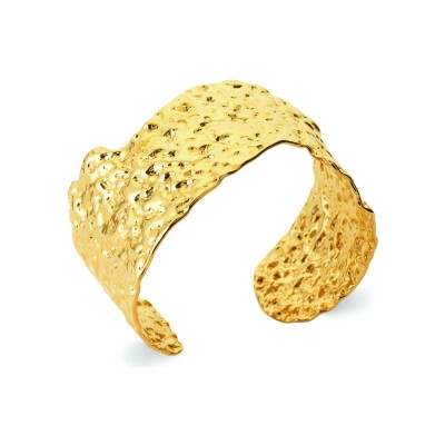 Bracelet jonc en acier pvd doré