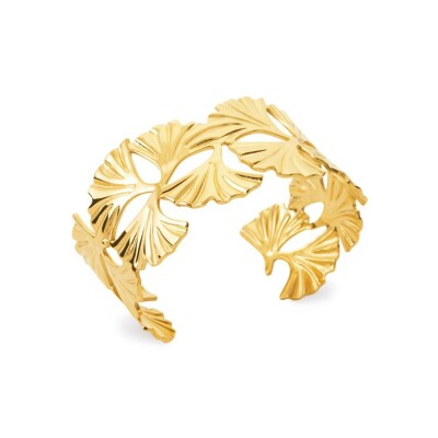 Bracelet jonc en acier pvd doré