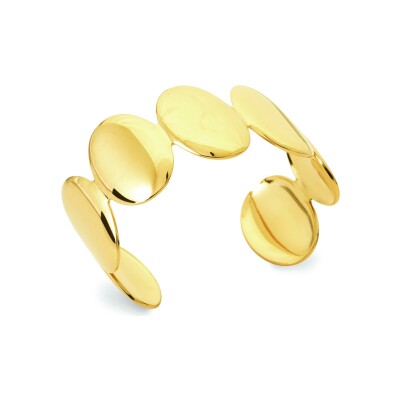 Bracelet jonc en acier pvd doré