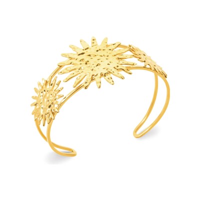 Bracelet jonc en acier pvd doré