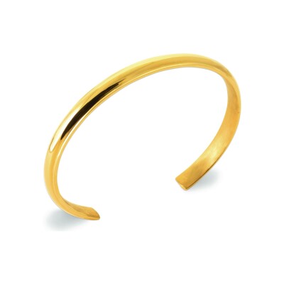 Bracelet jonc en acier pvd doré