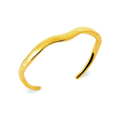 Bracelet jonc en acier pvd doré