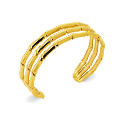 Bracelet jonc en acier pvd doré