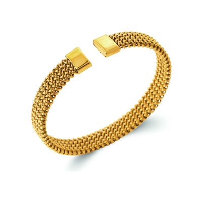 Bracelet jonc en acier pvd doré