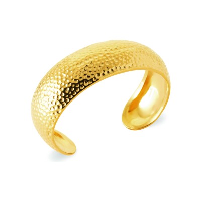 Bracelet jonc en acier pvd doré