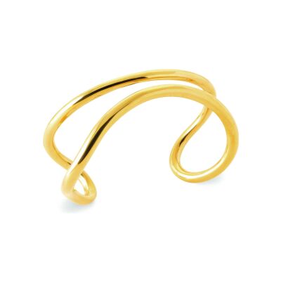 Bracelet jonc en acier pvd doré