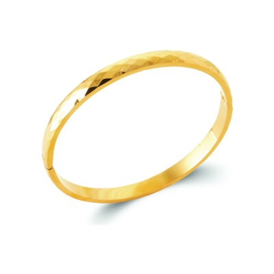 Bracelet jonc en acier pvd doré