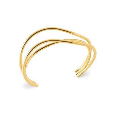 Bracelet jonc en acier pvd doré