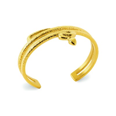 Bracelet jonc en acier pvd doré
