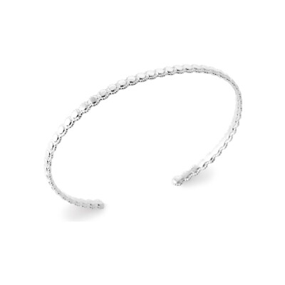 Bracelet jonc en argent rhodié