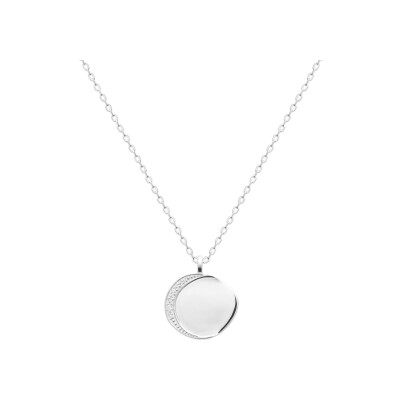 Pendentif en argent rhodié et oxyde de zirconium