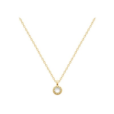 Pendentif en plaqué or et oxyde de zirconium