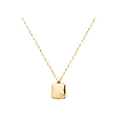 Pendentif en plaqué or et oxyde de zirconium