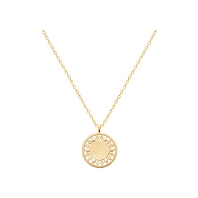 Pendentif en plaqué or et oxyde de zirconium