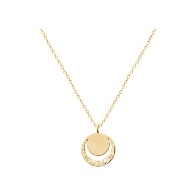 Pendentif en plaqué or et oxyde de zirconium