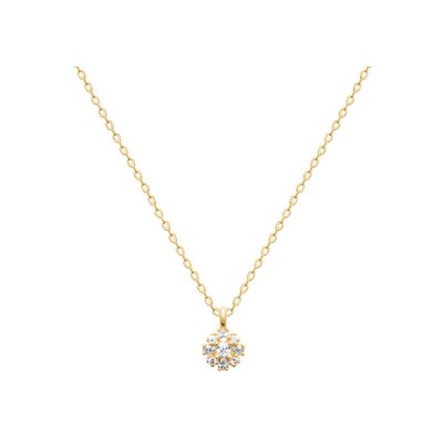 Pendentif en plaqué or et oxyde de zirconium