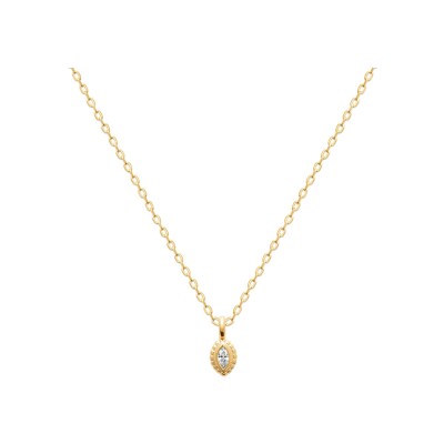 Pendentif en plaqué or et oxyde de zirconium