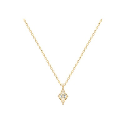 Pendentif en plaqué or et oxyde de zirconium