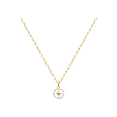 Pendentif en plaqué or et oxyde de zirconium