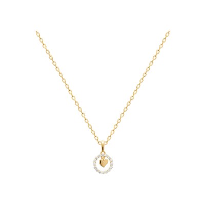 Pendentif en plaqué or et oxyde de zirconium