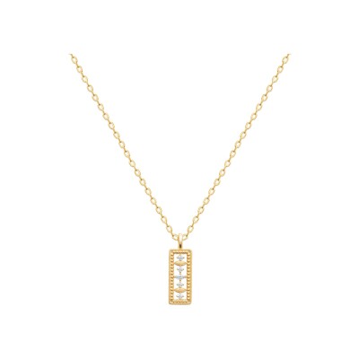 Pendentif en plaqué or et oxyde de zirconium