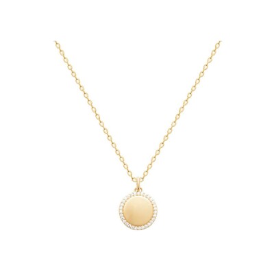 Pendentif en plaqué or et oxyde de zirconium