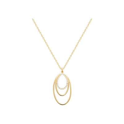 Pendentif en plaqué or et oxyde de zirconium