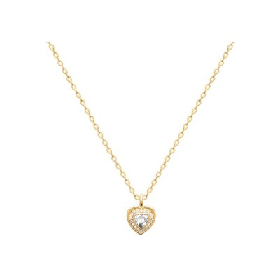 Pendentif en plaqué or et oxyde de zirconium