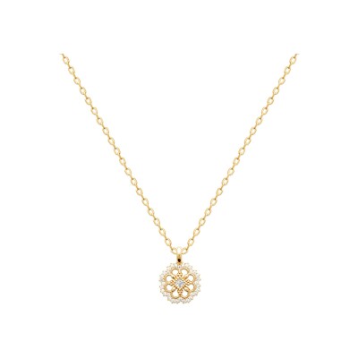 Pendentif en plaqué or et oxyde de zirconium