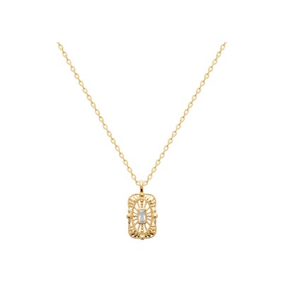 Pendentif en plaqué or et oxyde de zirconium