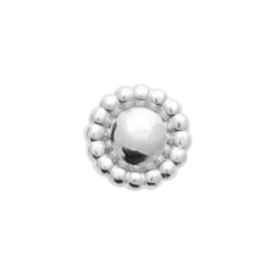 Piercing en argent rhodié et titane rhodié