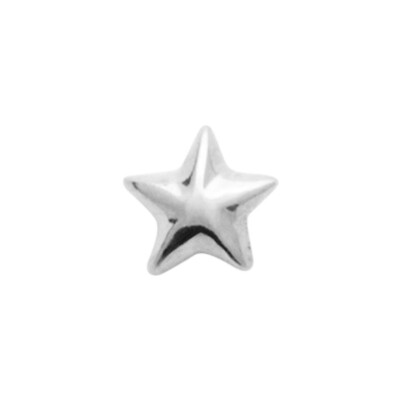 Piercing en argent rhodié et titane rhodié