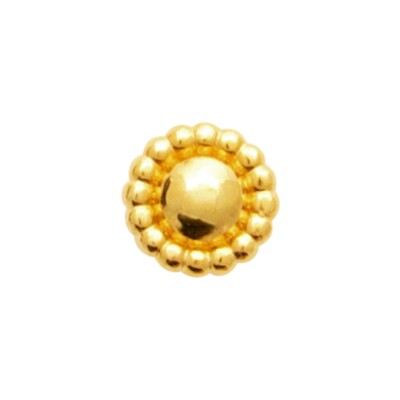 Piercing en plaqué or et titane